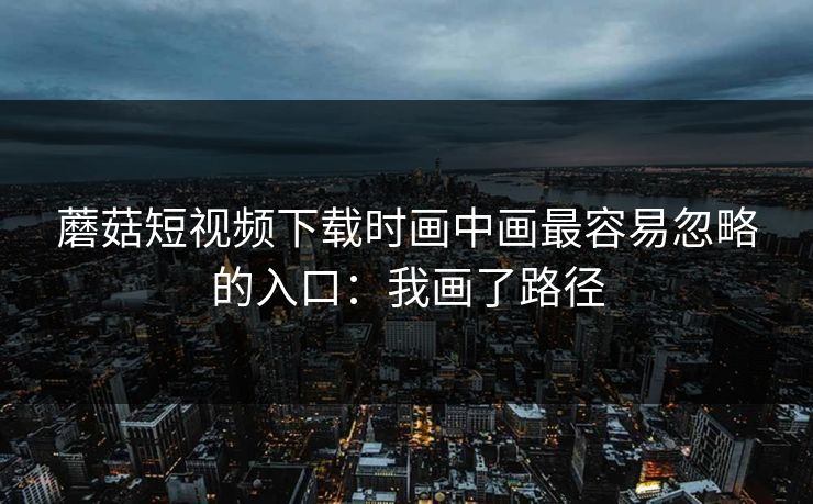 蘑菇短视频下载时画中画最容易忽略的入口：我画了路径
