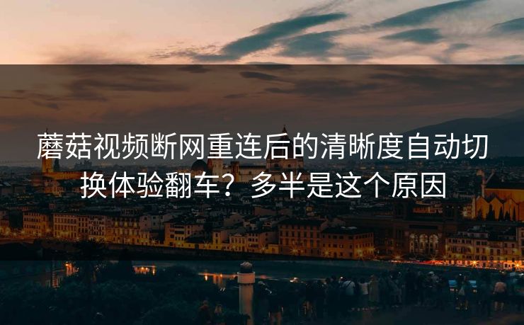 蘑菇视频断网重连后的清晰度自动切换体验翻车？多半是这个原因
