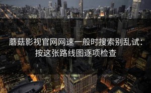 蘑菇影视官网网速一般时搜索别乱试：按这张路线图逐项检查