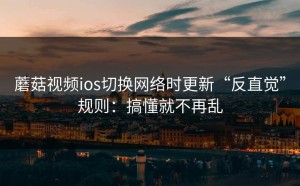 蘑菇视频ios切换网络时更新“反直觉”规则：搞懂就不再乱