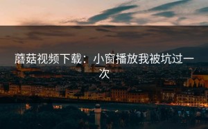 蘑菇视频下载：小窗播放我被坑过一次