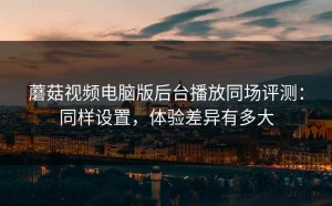 蘑菇视频电脑版后台播放同场评测：同样设置，体验差异有多大