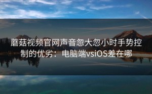 蘑菇视频官网声音忽大忽小时手势控制的优劣：电脑端vsiOS差在哪