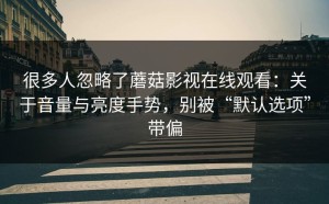 很多人忽略了蘑菇影视在线观看：关于音量与亮度手势，别被“默认选项”带偏