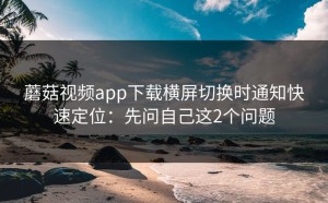 蘑菇视频app下载横屏切换时通知快速定位：先问自己这2个问题