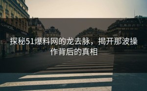 探秘51爆料网的龙去脉，揭开那波操作背后的真相