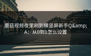 蘑菇视频夜里刷到横竖屏新手Q&A：从0到1怎么设置