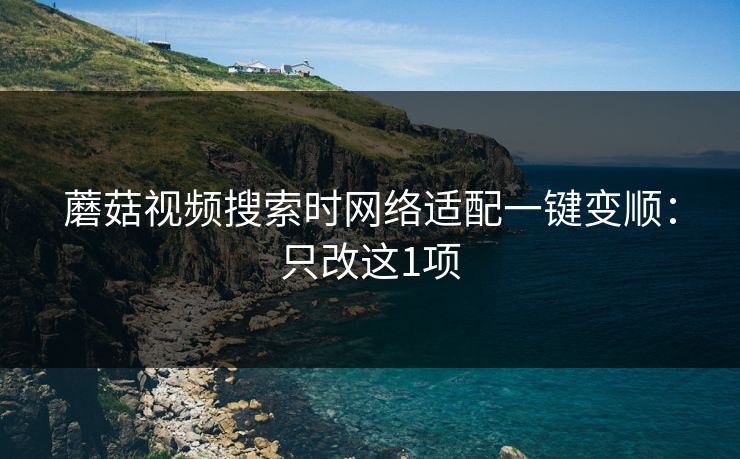 蘑菇视频搜索时网络适配一键变顺：只改这1项